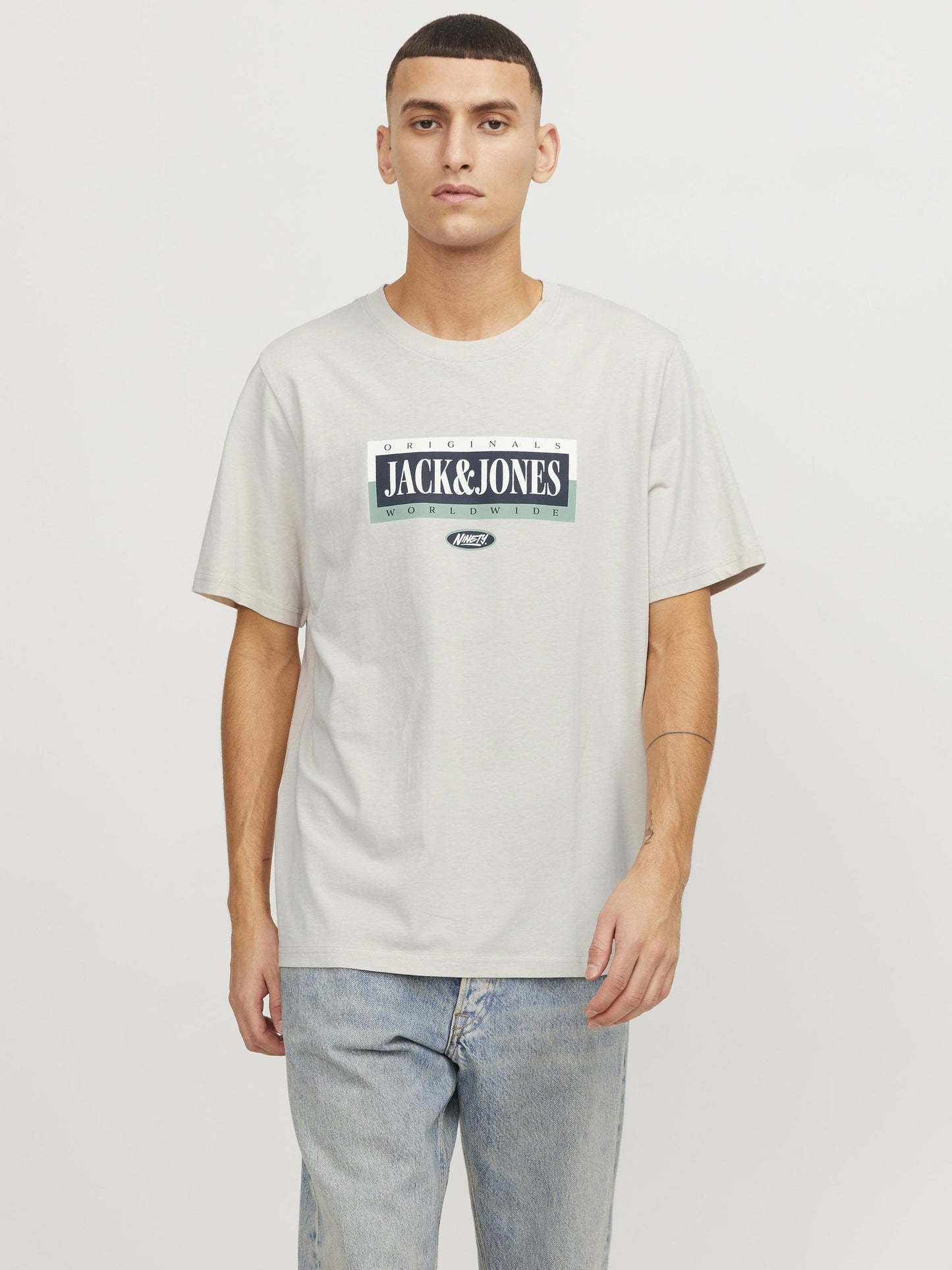 JORCOBIN TEE SS CREW NECK LN - 12250411