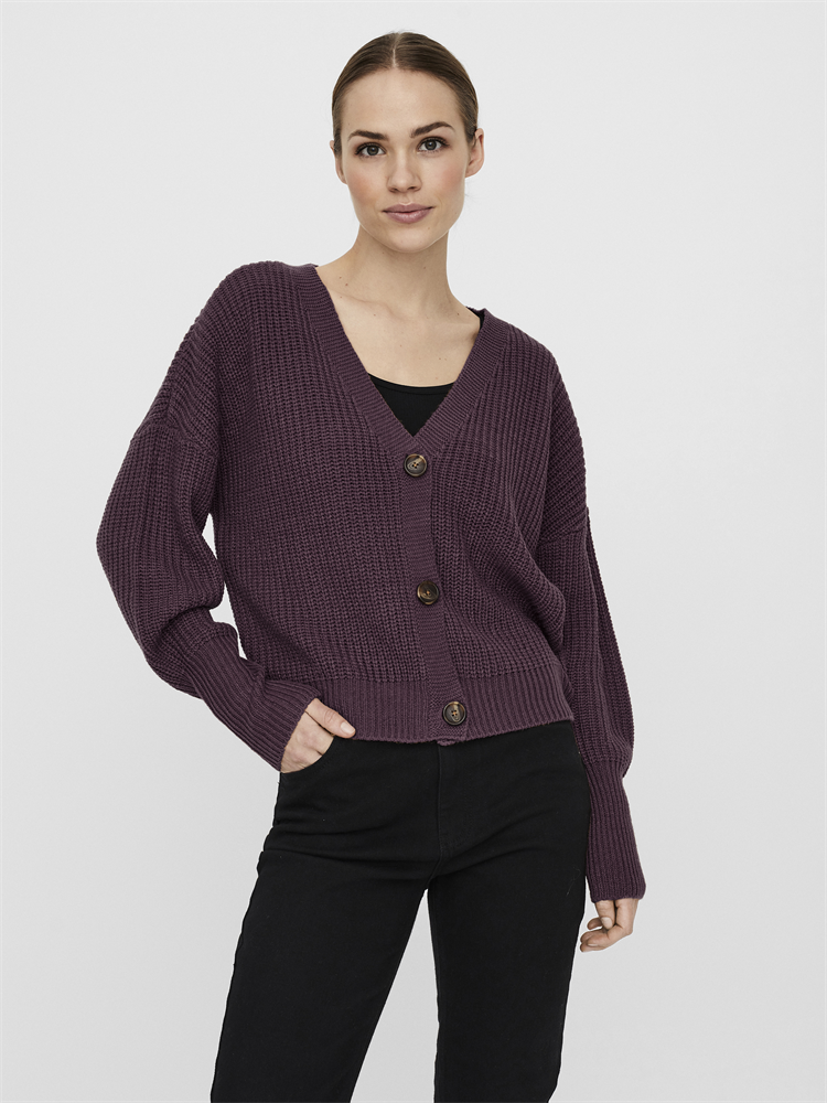 VMLEA LS V-NECK CUFF CARDIGAN NOOS - 10249632