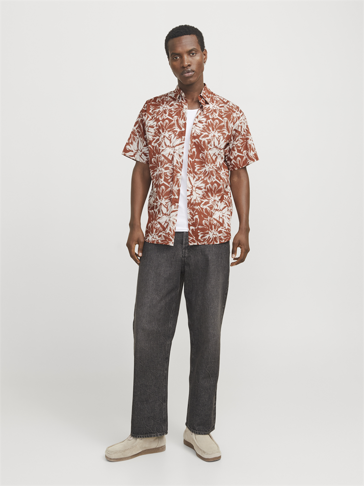 JORJOSHUA SPLIT AOP SHIRT SS LN - 12271089