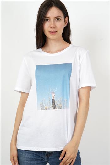 Da. T-Shirt Rundhals - 72910