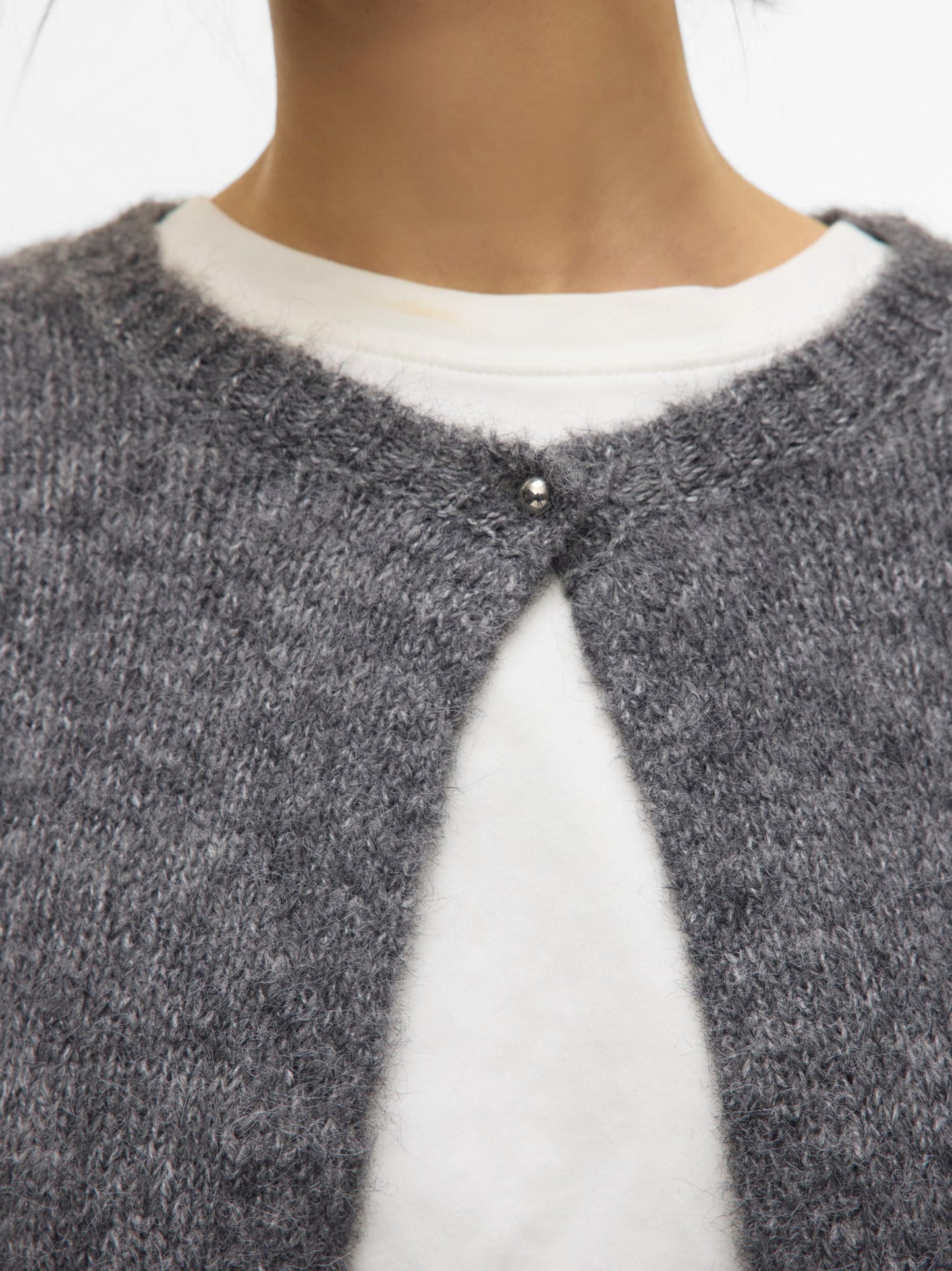 AWSILJA SS O-NECK SHORT KNIT CARDIG - 10329650