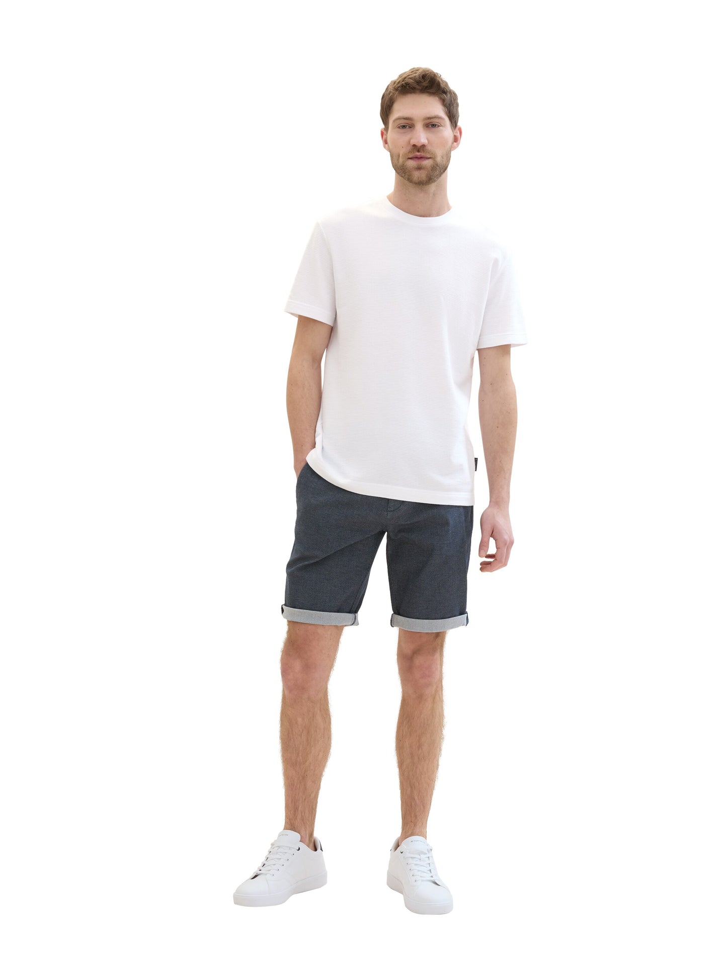 slim chino shorts with belt - 1040224