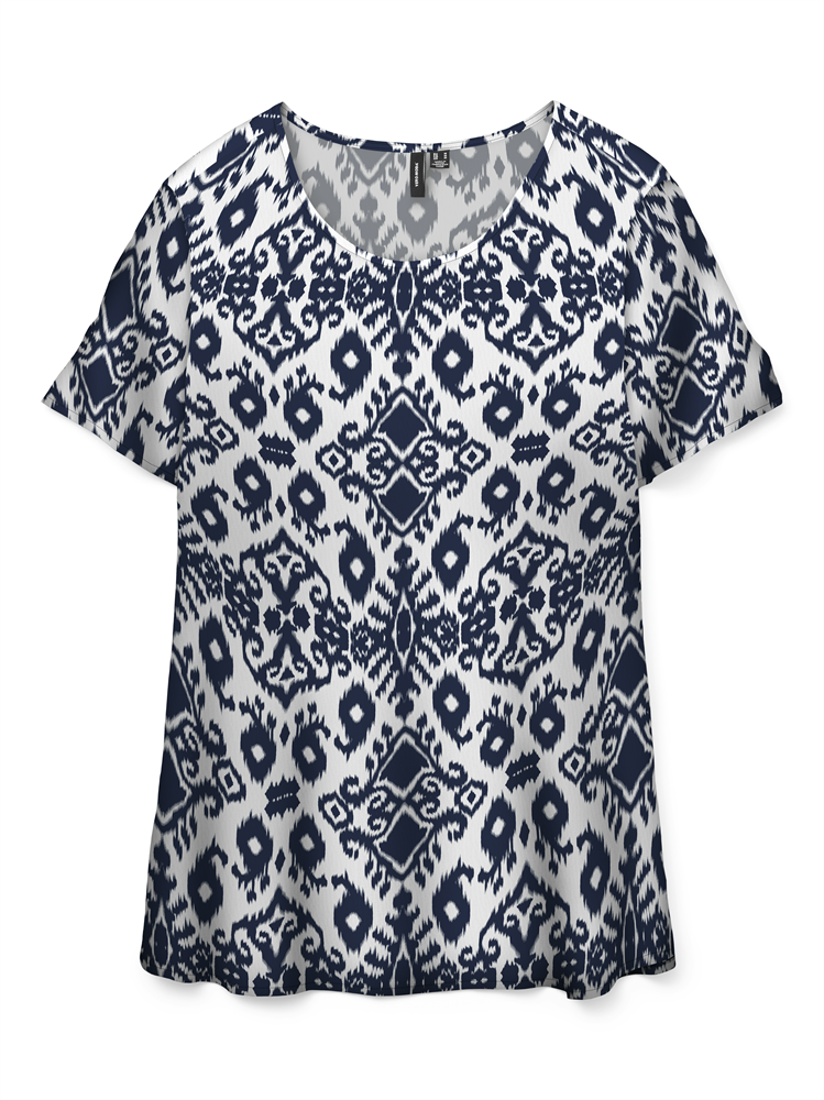 VMEASY JOY S/S TOP WVN GA - 10297345