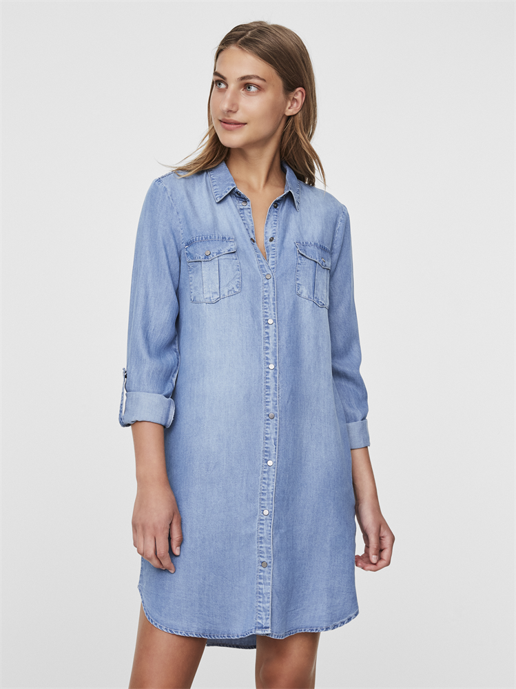 VMSILLA LS SHORT DRESS LT BL GA NOO - 10184172