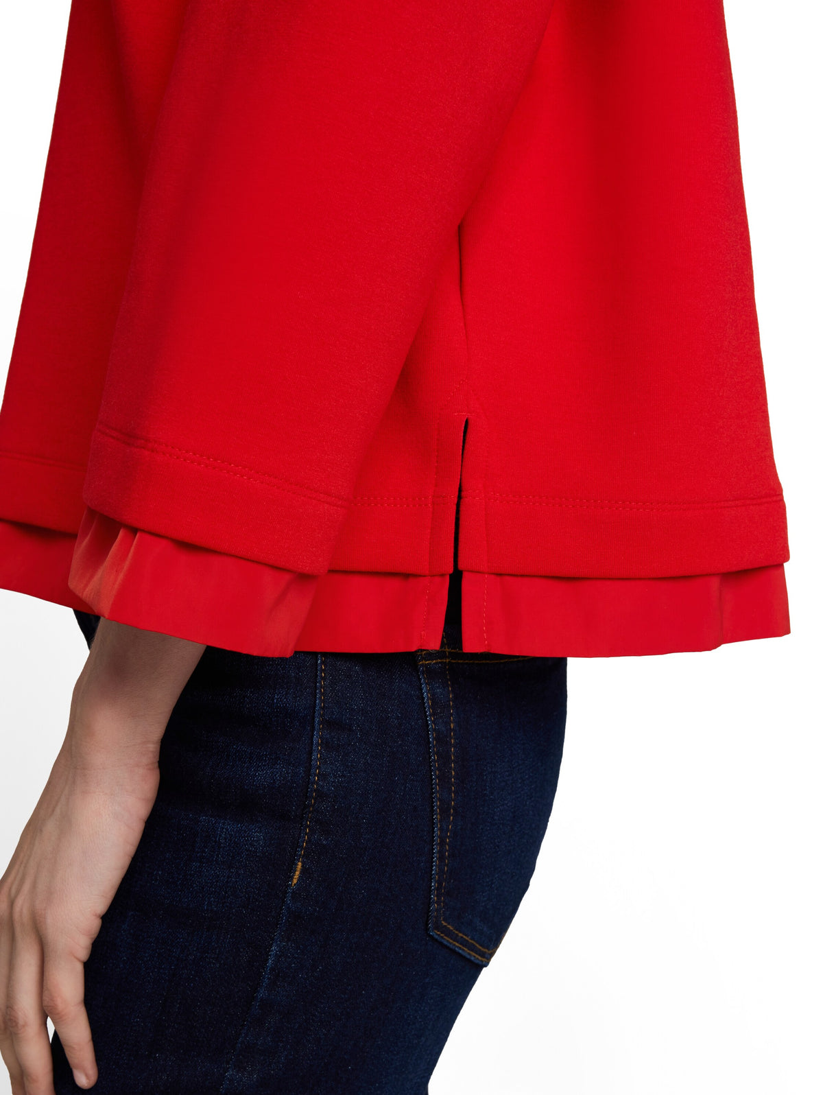 Sweatshirt boxy shape nylon de - 1052912
