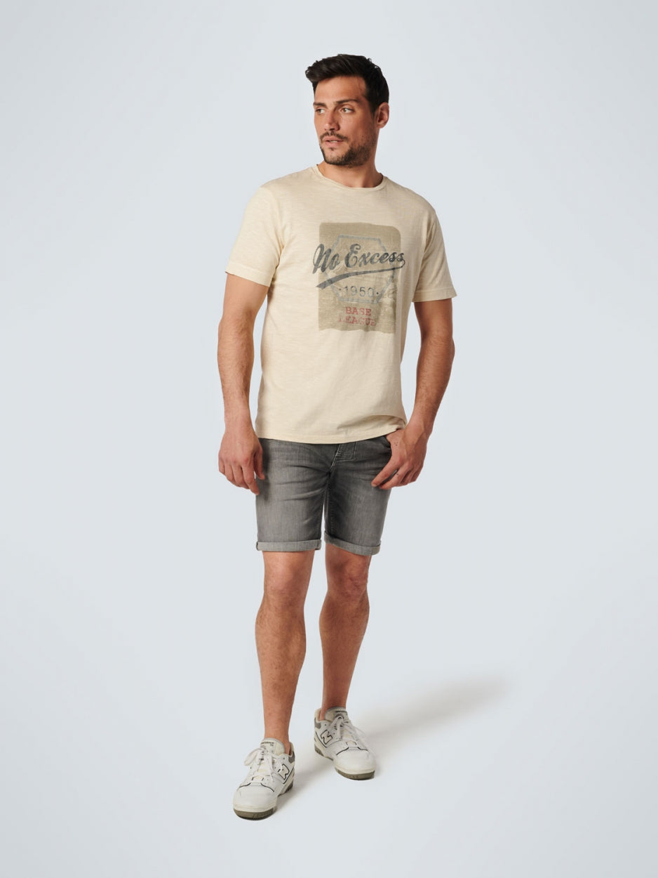 T-Shirt Crewneck Garment Dyed Print - 20350471