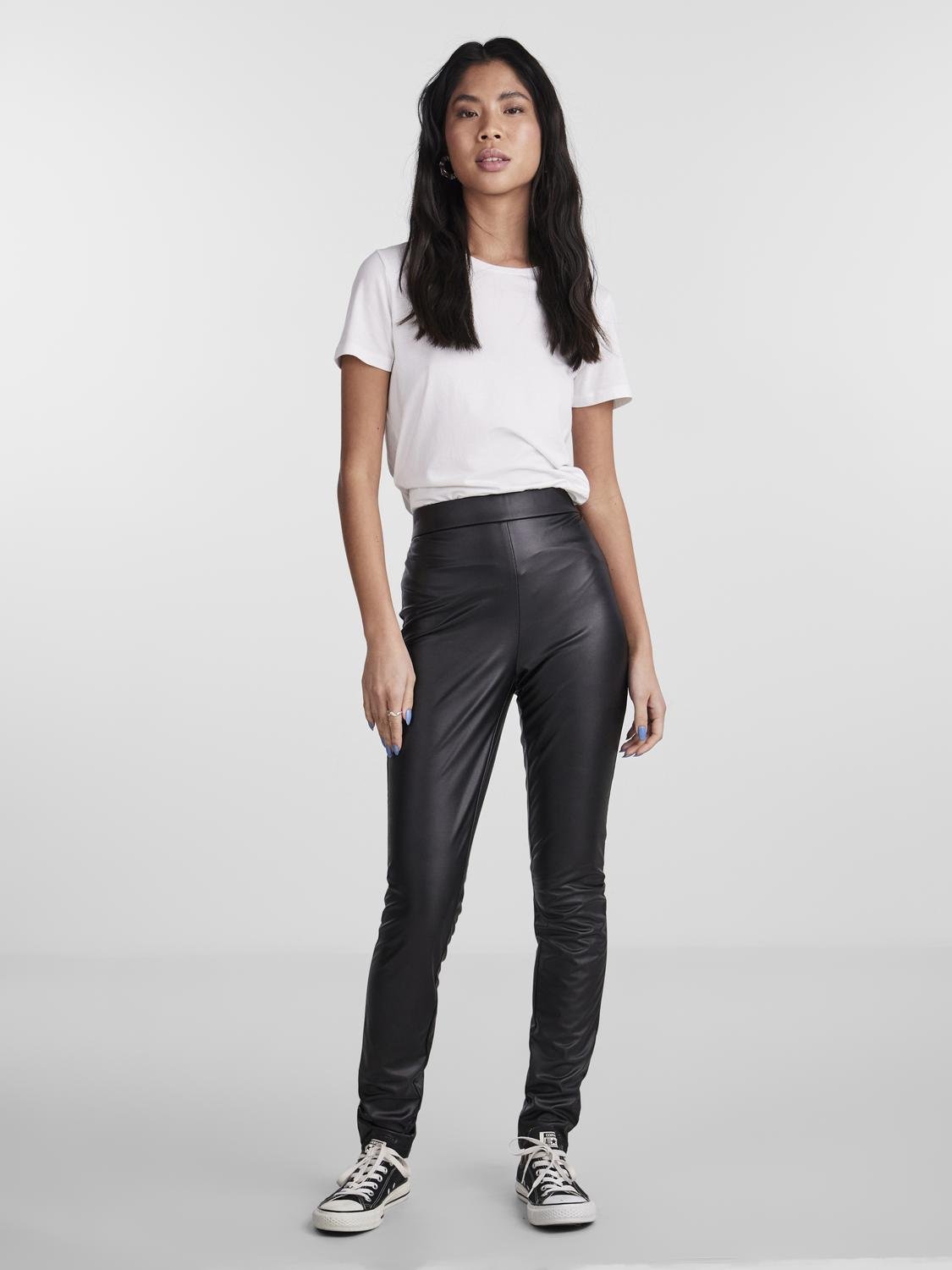 PCSALLIE HW PU LEGGINGS - 17144752