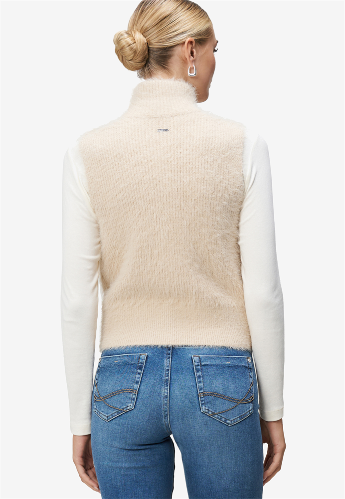 Strickjacke Kurz ohne Arm - 110-10002465
