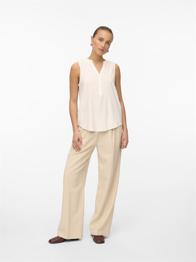VMBELLA SL V-NECK TOP WVN GA NOOS - 10326002