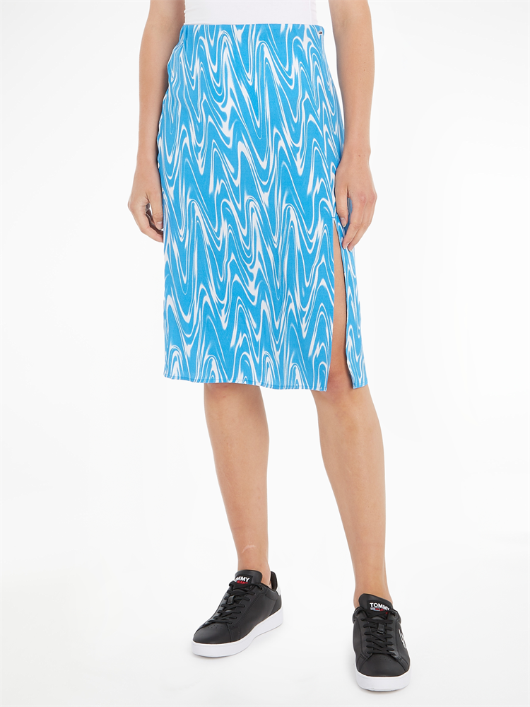 TJW PSYCHEDELIC MIDI SLIT SKIRT - DW0DW15191