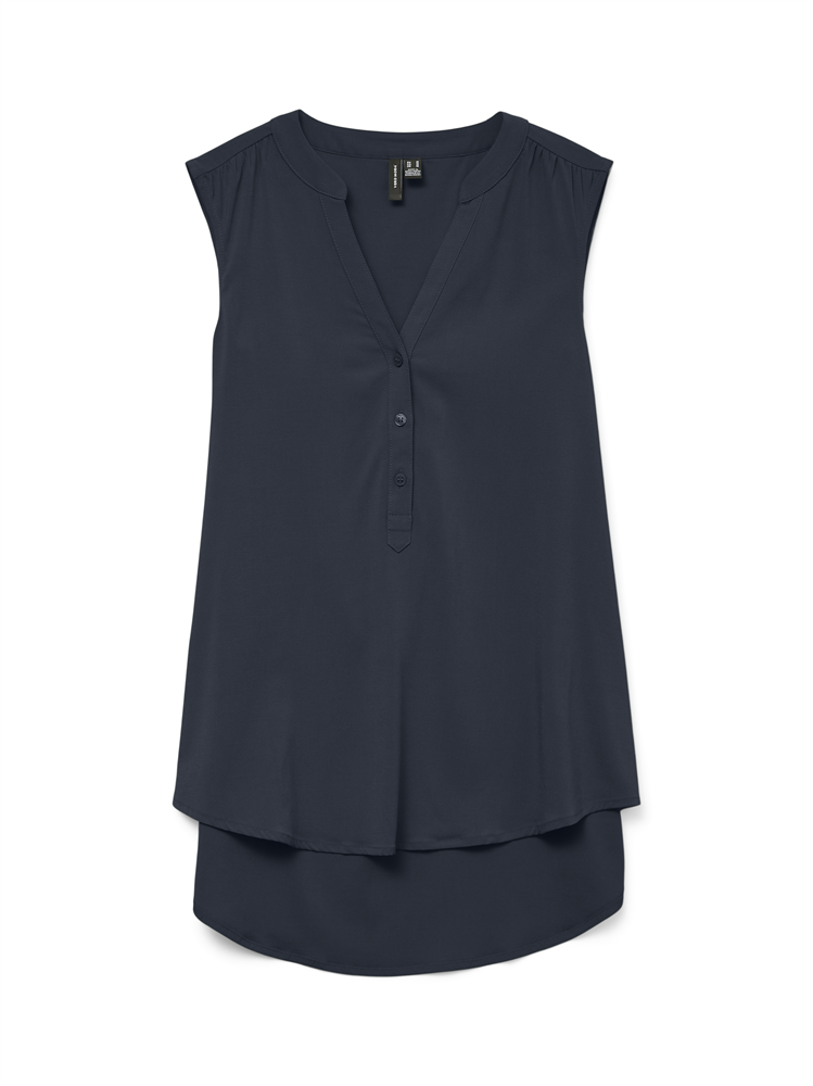 VMBELLA SL V-NECK TOP WVN GA NOOS - 10326002