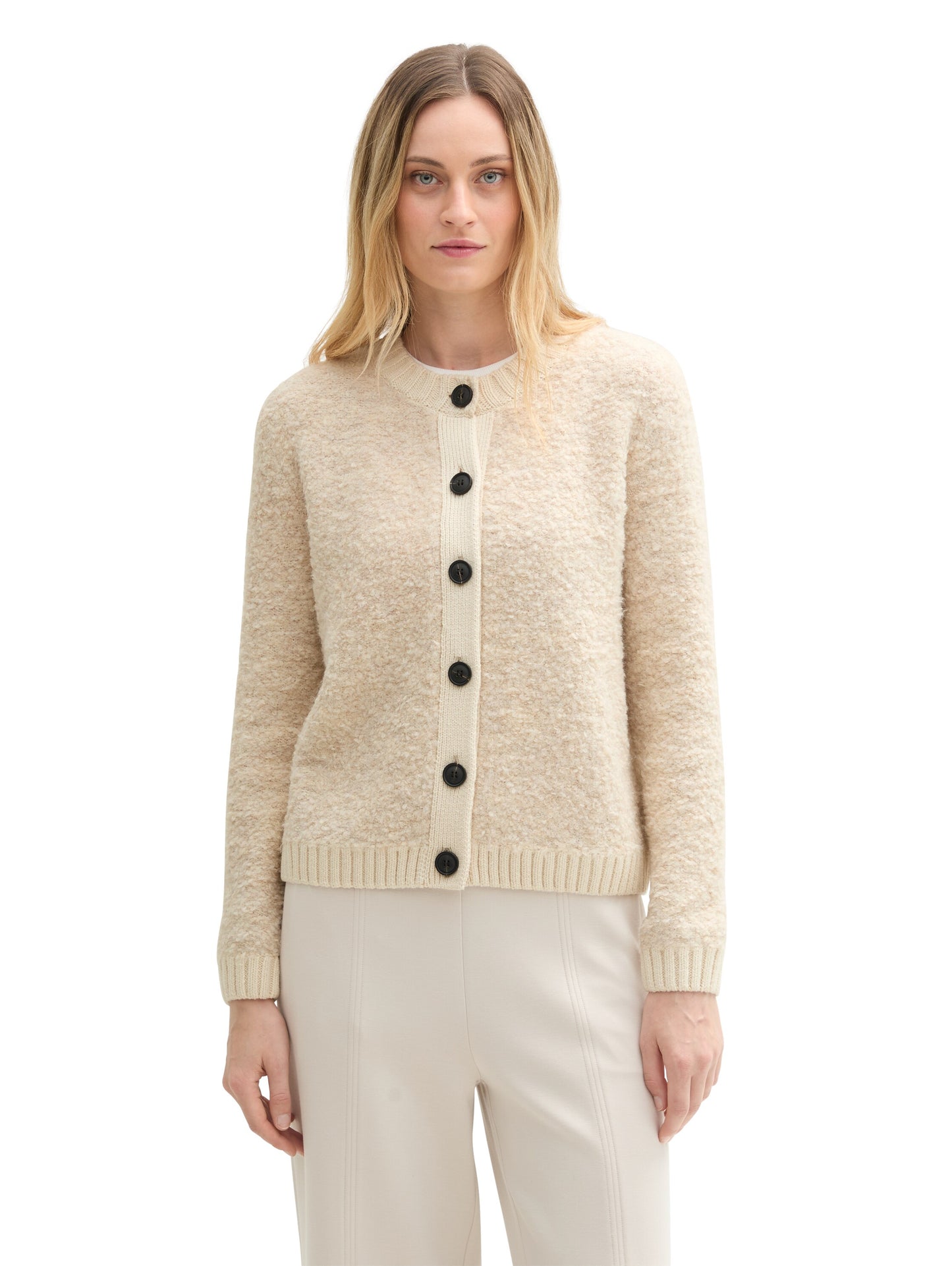 knit boucle cardigan - 1044068