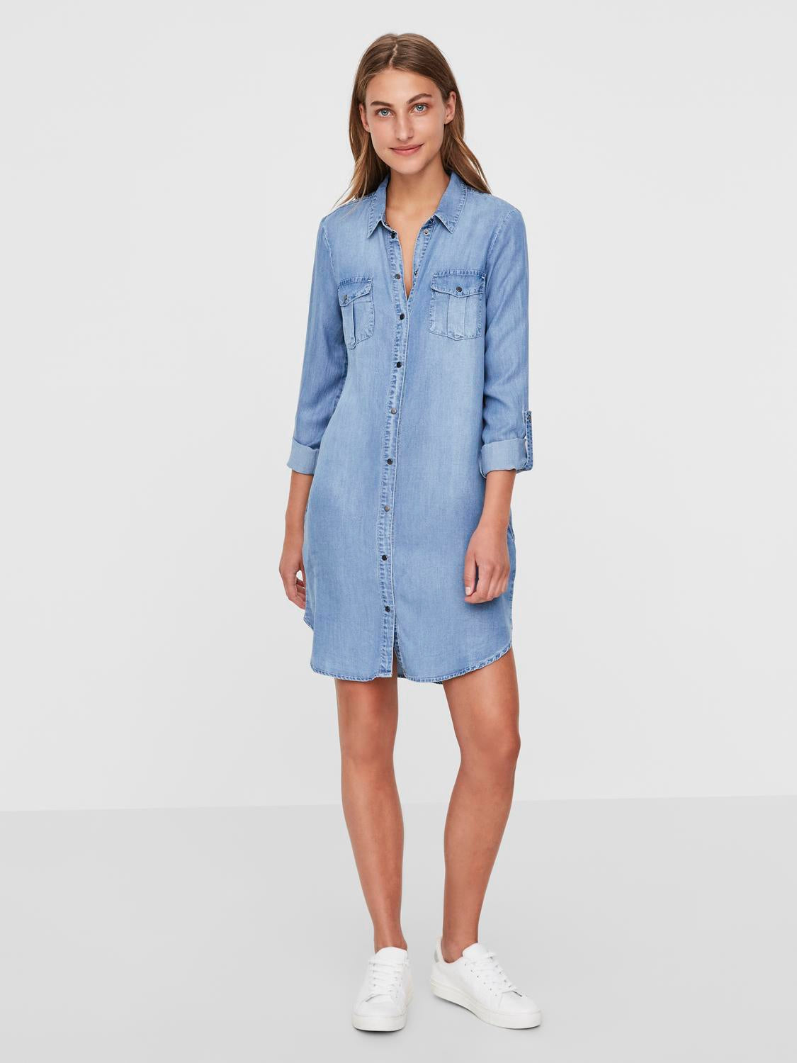 VMSILLA LS SHORT DRESS LT BL GA NOO - 10184172