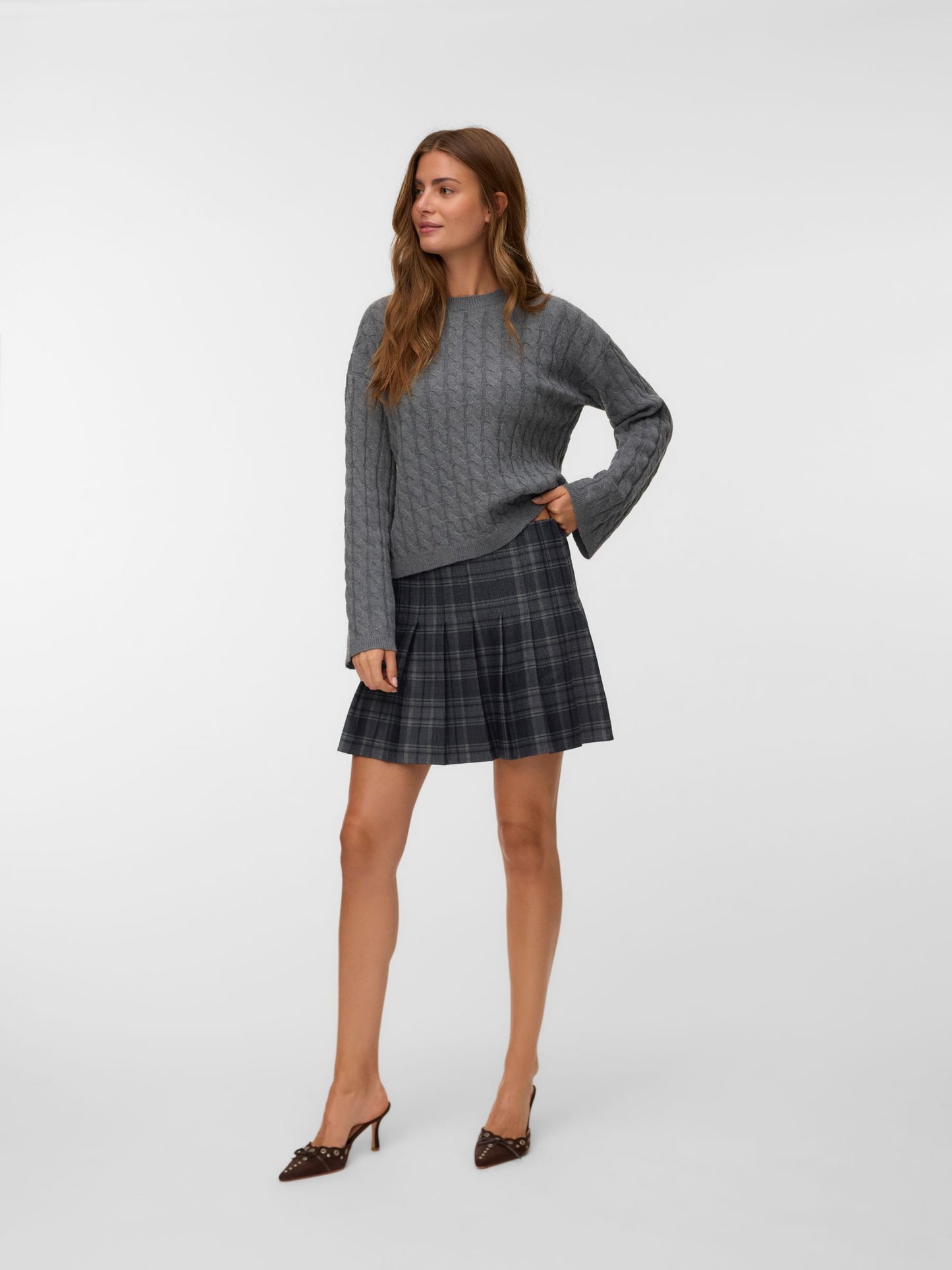 AWLORELLA LS O-NECK KNIT NOOS - 10319710
