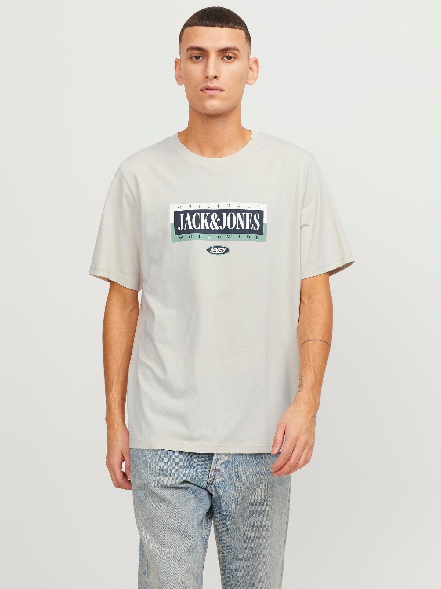JORCOBIN TEE SS CREW NECK LN - 12250411