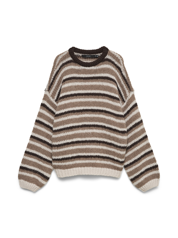 VMMAYBE STRIPE LS O-NECK PULLOVER N - 10345404