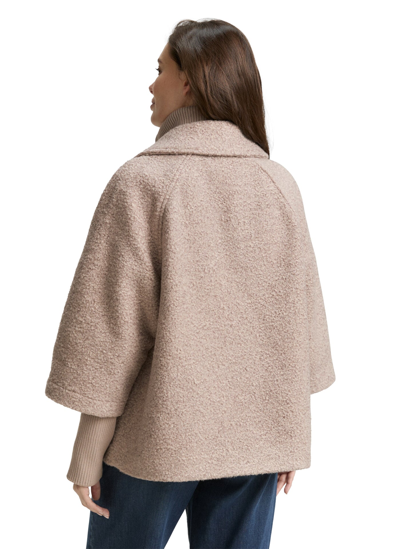 bouclé cape jacket - 1046602