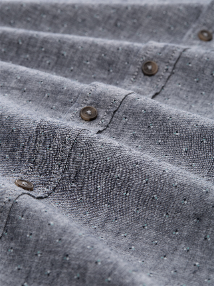 printed cotton linen shirt - 1045099