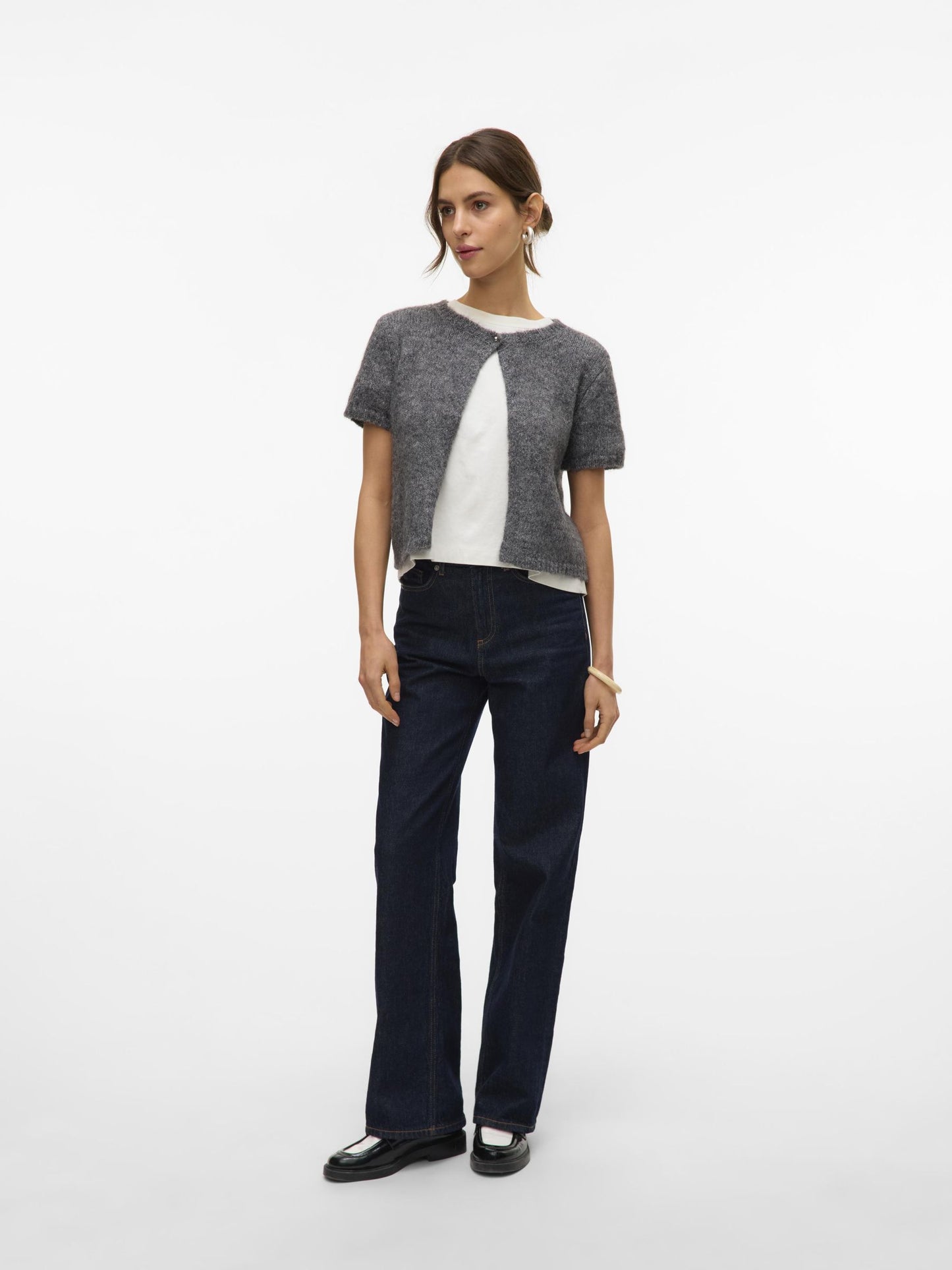 AWSILJA SS O-NECK SHORT KNIT CARDIG - 10329650
