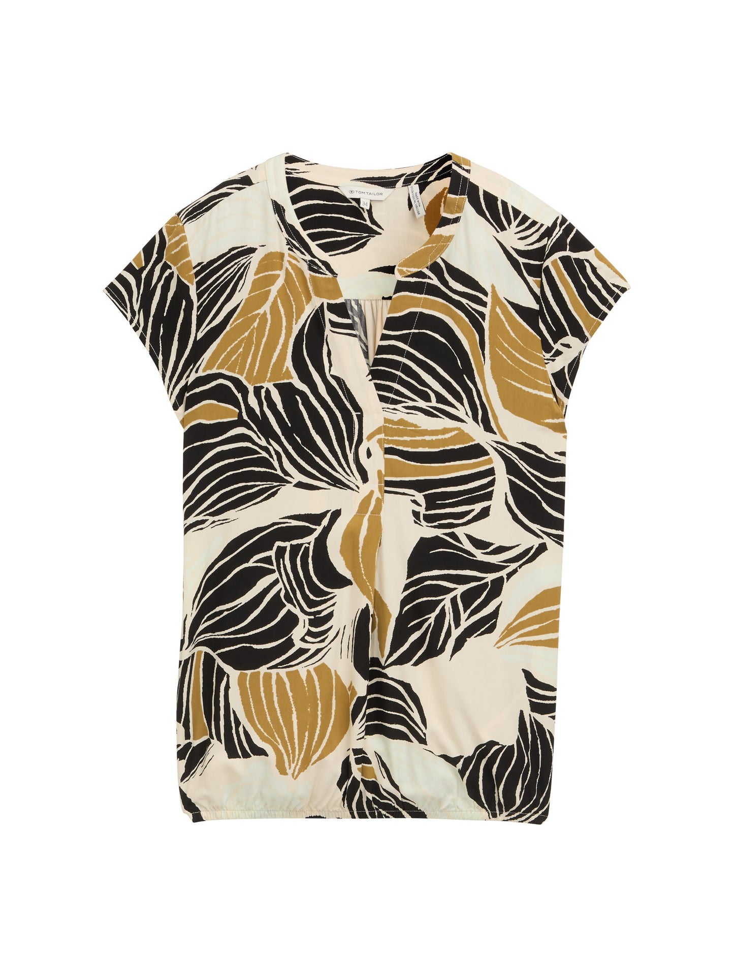 blouse printed shortsleeve - 1045238