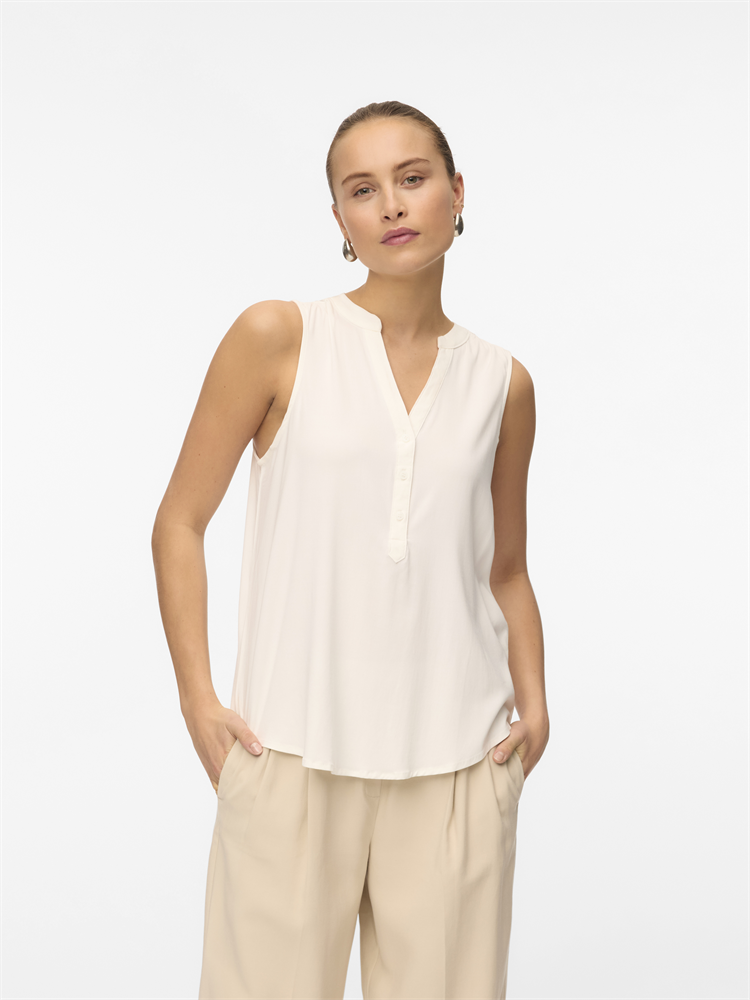 VMBELLA SL V-NECK TOP WVN GA NOOS - 10326002