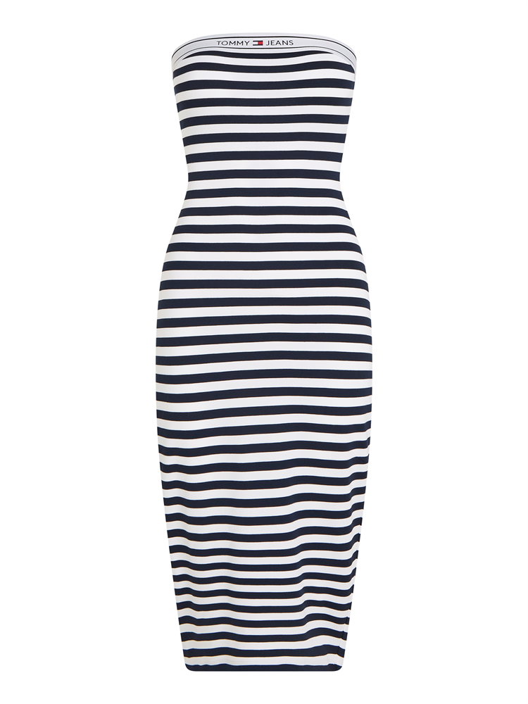 TJW LOGO TAPE STRIPE TUBE DRESS - DW0DW17922