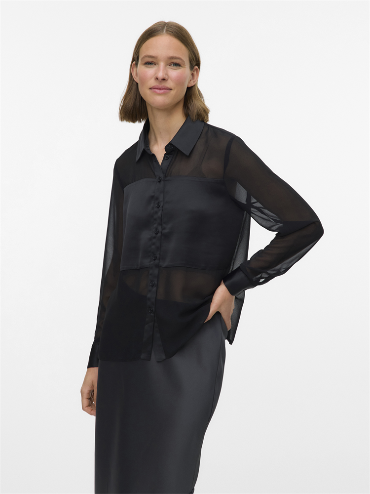VMHALLIE LS SHIRT WVN BTQ GA - 10337589