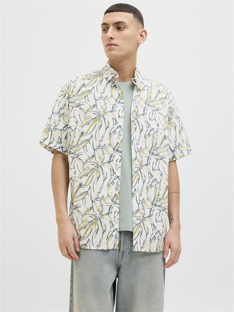 JORJOSHUA SPLIT AOP SHIRT SS LN - 12271089