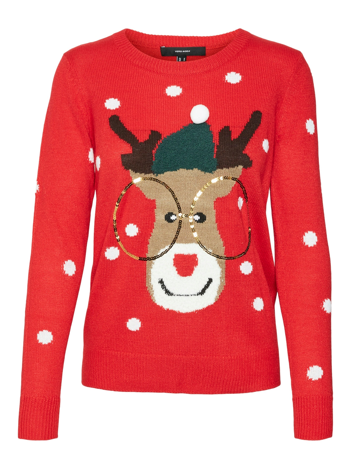 VMTINSEL LS O-NECK BLOUSE XMAS REP - 10250538