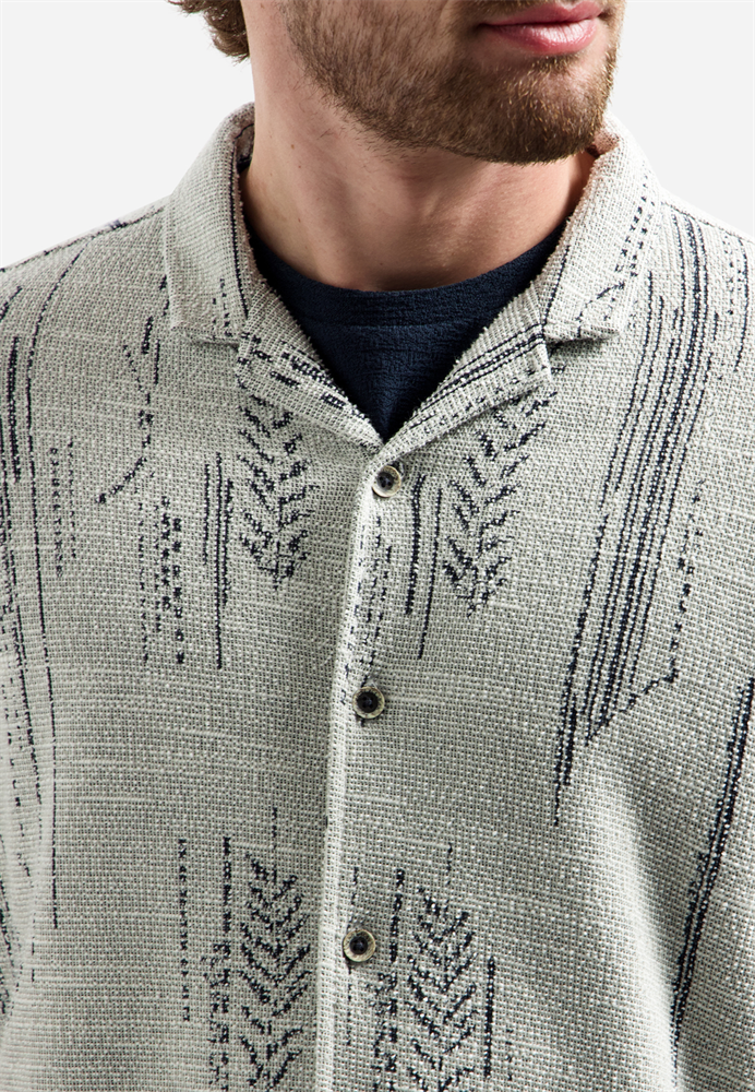 Shirt Short Sleeve Jacquard Fancy - 31490307