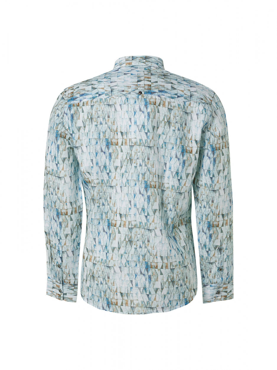 Shirt Allover Printed With Linen - 19430236