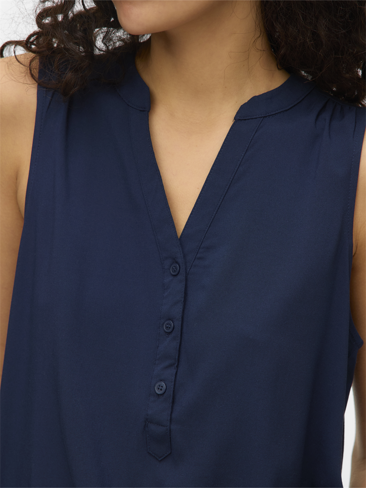 VMBELLA SL V-NECK TOP WVN GA NOOS - 10326002