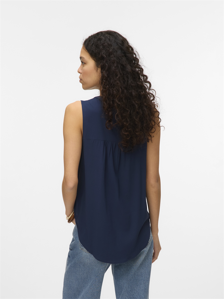 VMBELLA SL V-NECK TOP WVN GA NOOS - 10326002