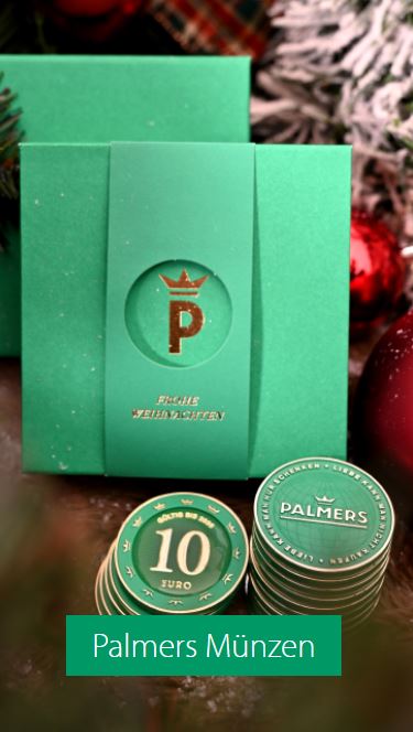 Für den Valentinstag gibt es in unseren Palmersfilialen 10€ Münzen geschenkt beim Kauf von 100€ Palmersmünzen.