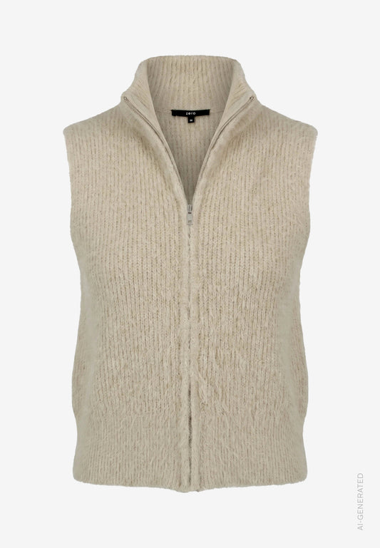 Strickjacke Kurz ohne Arm - 110-10002465