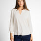T-shirt henley with gathering - 1050430