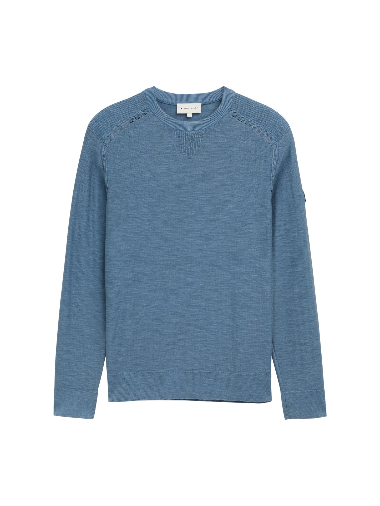 washed slub crewneck knit - 1048004