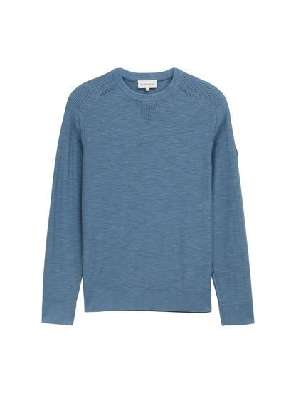 washed slub crewneck knit - 1048004
