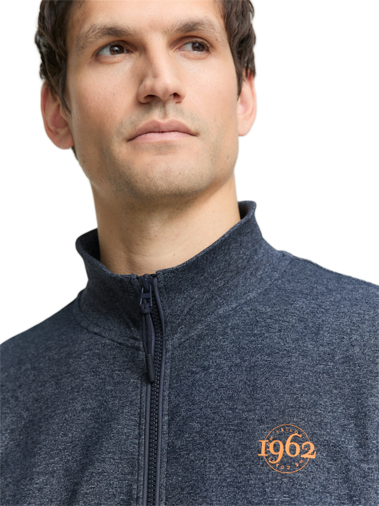 fine striped stand-up jacket - 1049523