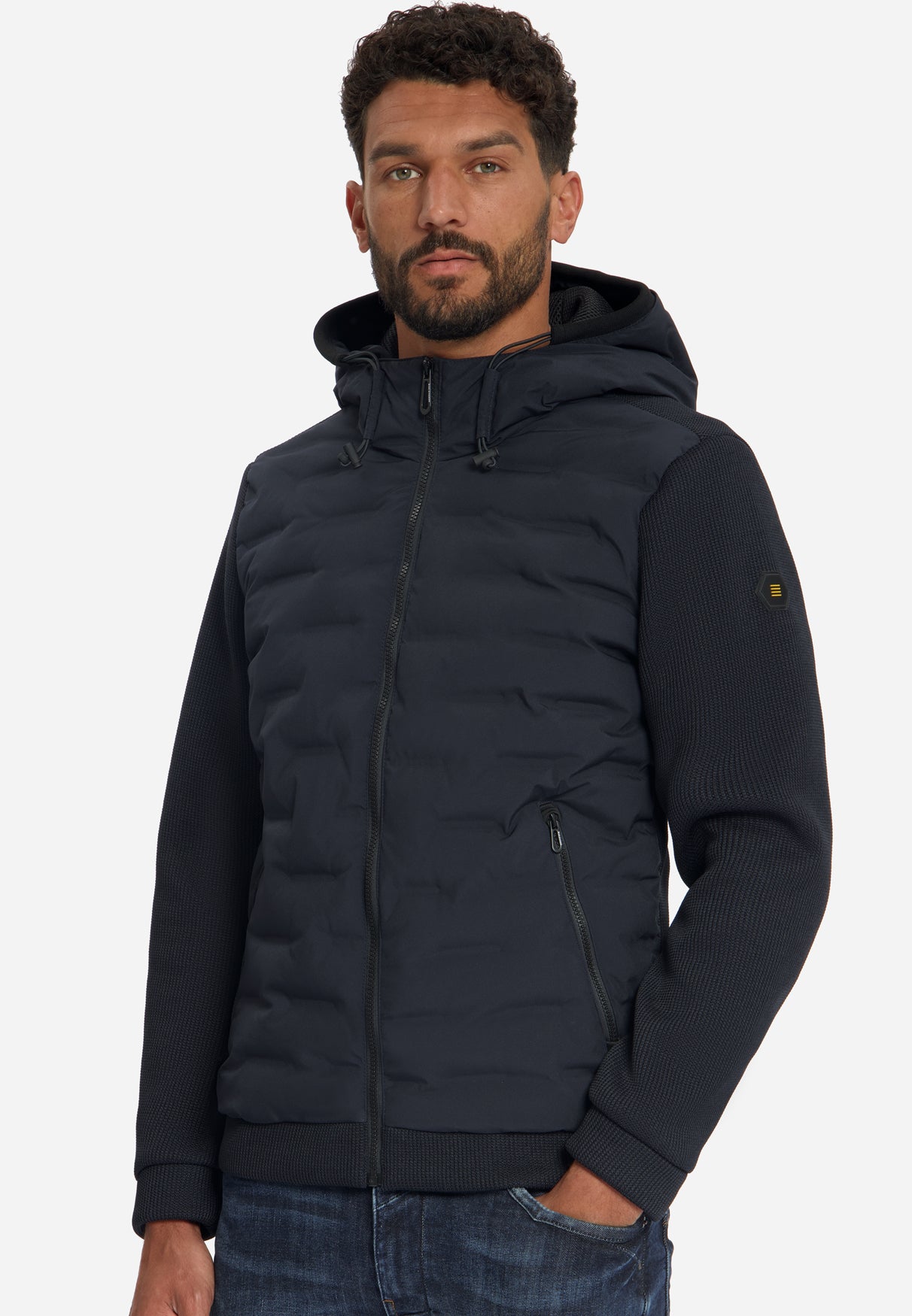 Jacket Short Fit Sealed Hooded Knit - 33630819SN