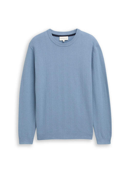 knitted herringbone pullover - 1048720