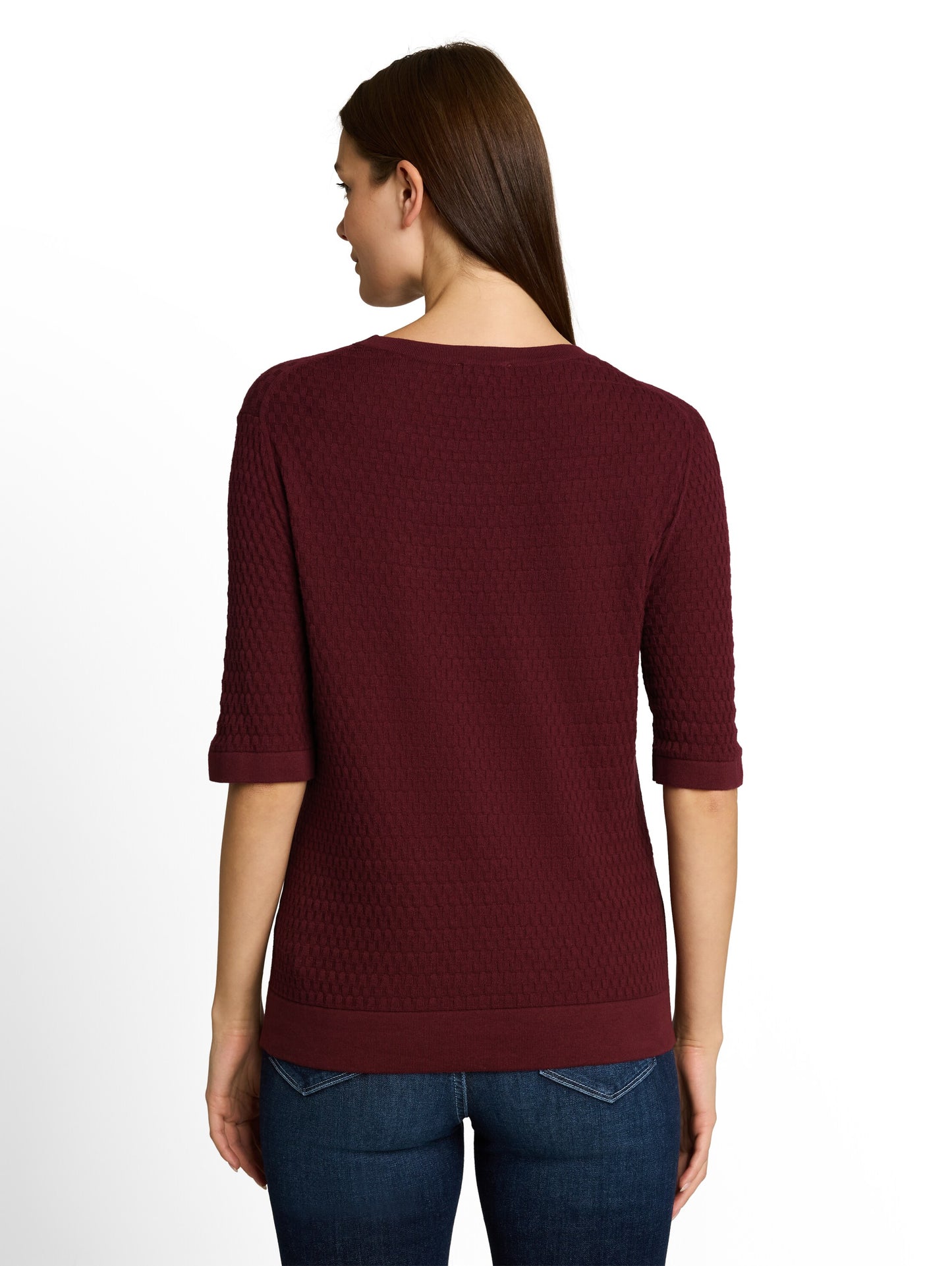 knit structured shortsleeve - 1052767