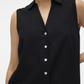 VMMYMILO SL V-NECK SHIRT WVN  GA BO - 10303648