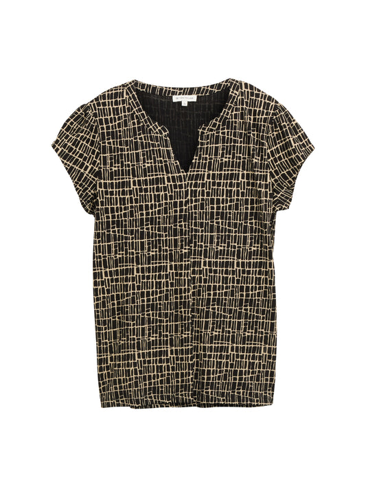 T-shirt henley alloverprinted - 1046458