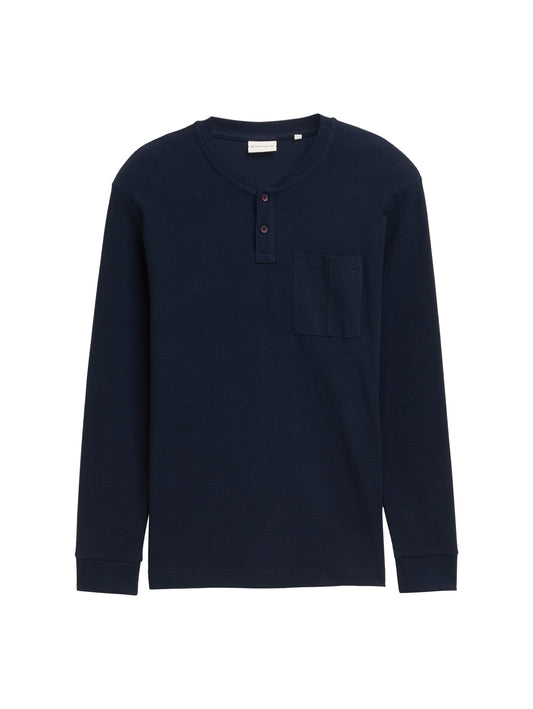 structured longsleeve henley - 1047816