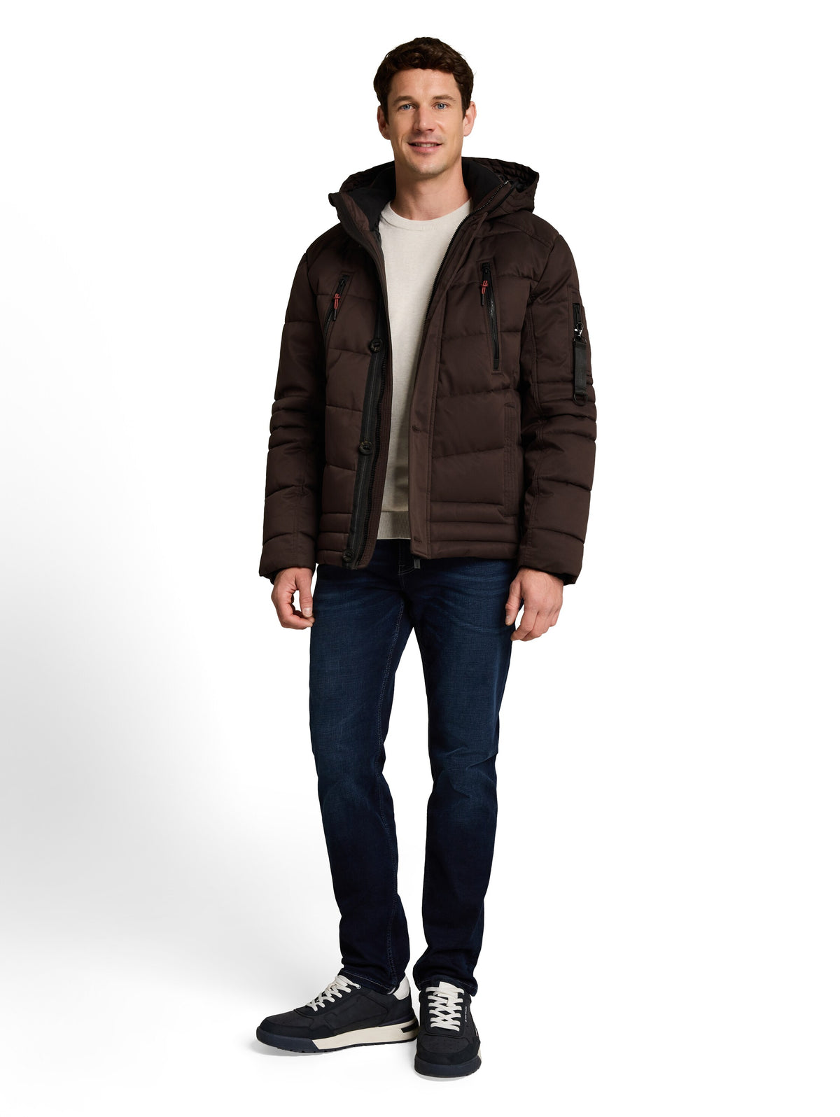 hooded quilted puffer jacket - 1051663
