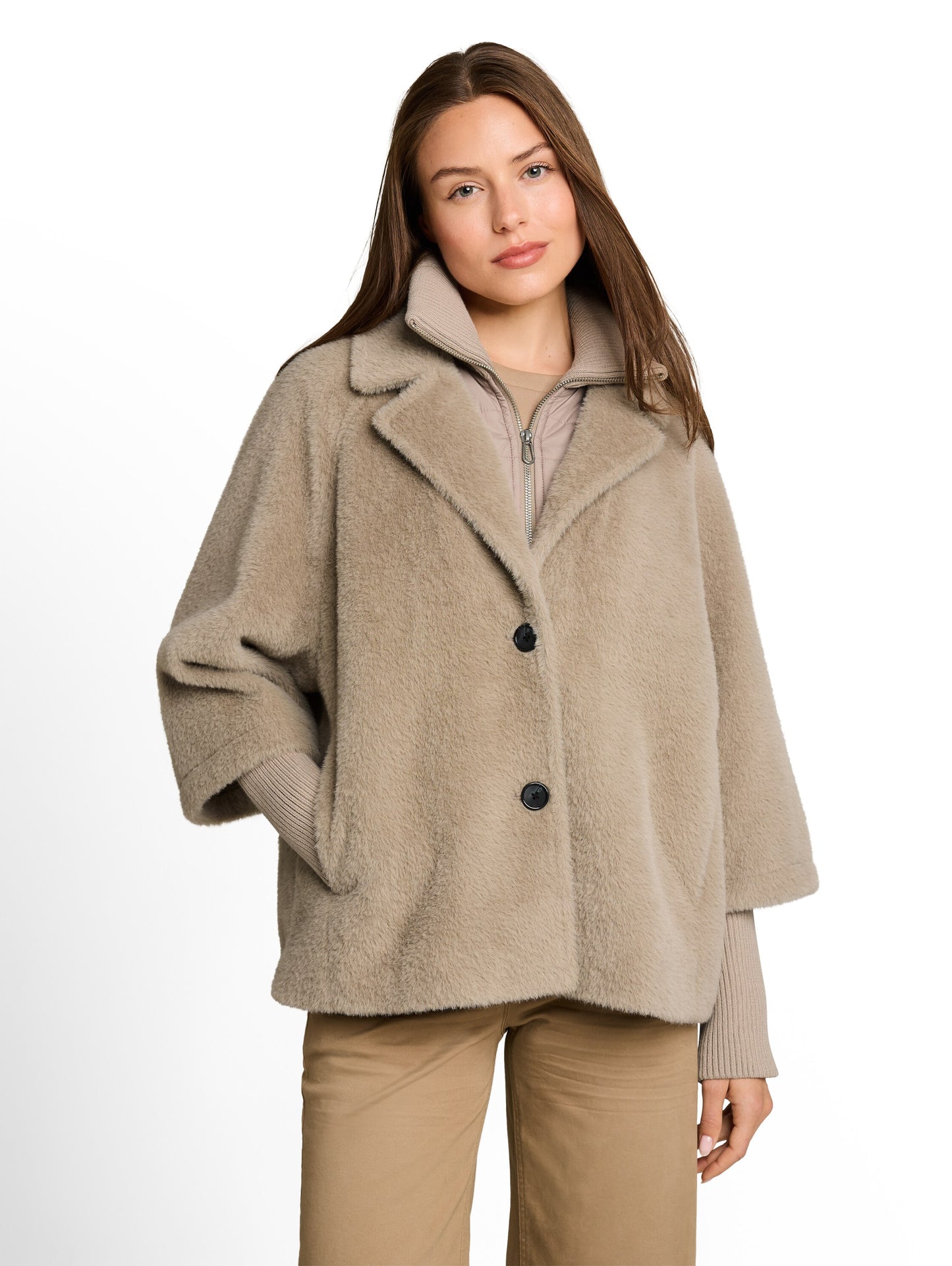 cosy cape jacket - 1051134