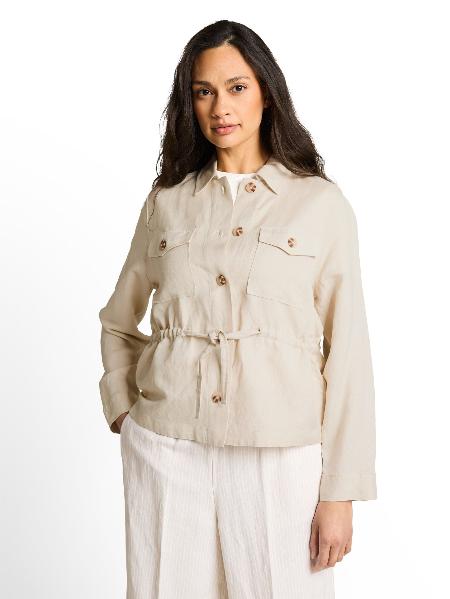 blazer jacket with linen - 1049779
