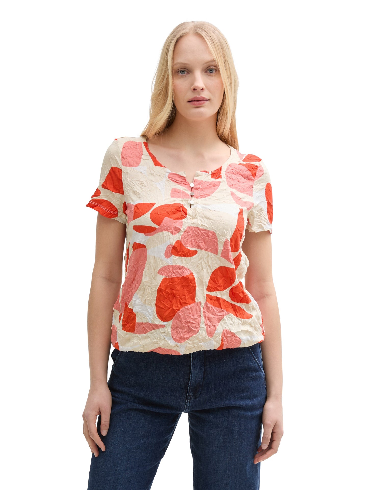 T-shirt crincle alloverprinted - 1046403