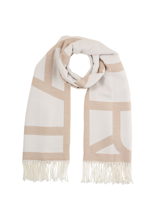woven wording scarf - 1048056